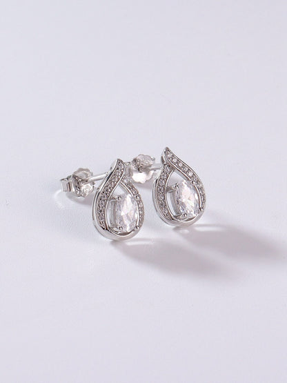 925 Sterling Silver Cubic Zirconia Stud Earrings