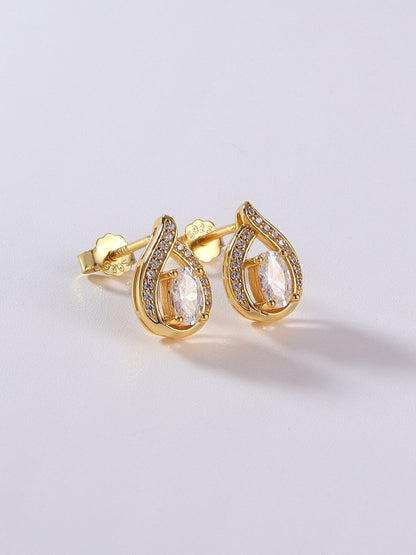 925 Sterling Silver Cubic Zirconia Stud Earrings