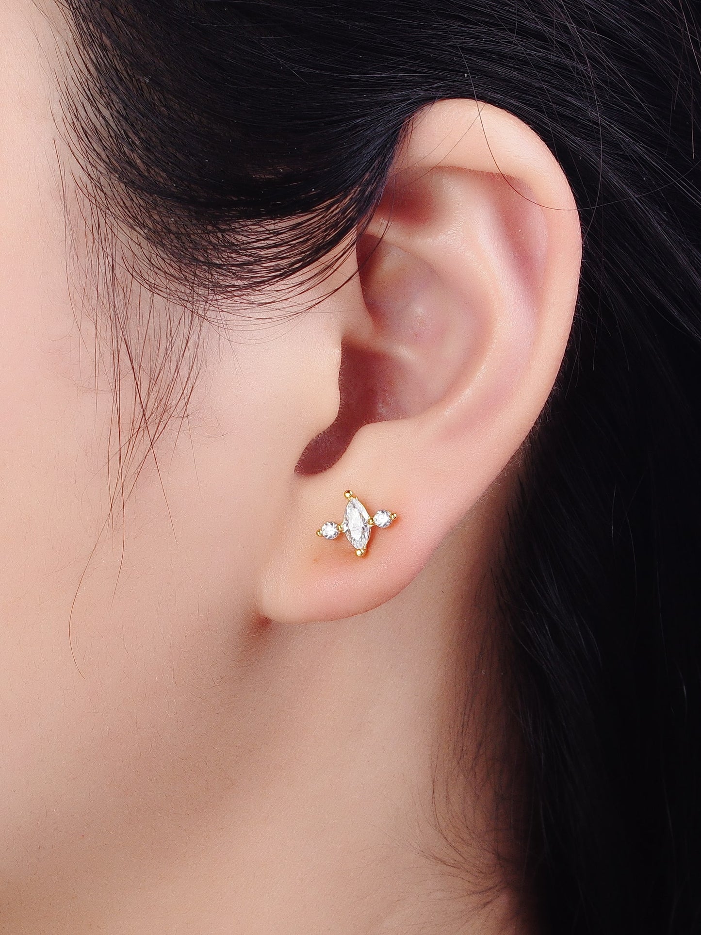 925 Sterling Silver Cubic Zirconia Stud Earrings