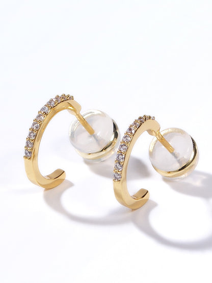 925 Sterling Silver Cubic Zirconia Stud Earrings