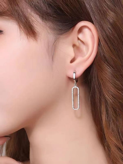 925 Sterling Silver Cubic Zirconia Drop Earrings