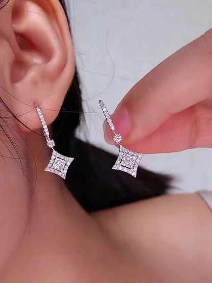 925 Sterling Silver Cubic Zirconia Chandelier Earrings