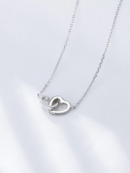 925 Sterling Silver Cubic Zirconia Link Necklace