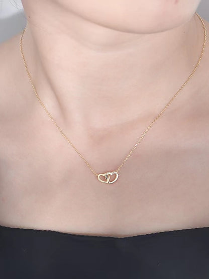925 Sterling Silver Cubic Zirconia Link Necklace