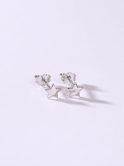 925 Sterling Silver Star Stud Earrings