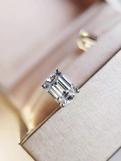 925 Sterling Silver High Carbon Diamond Earrings