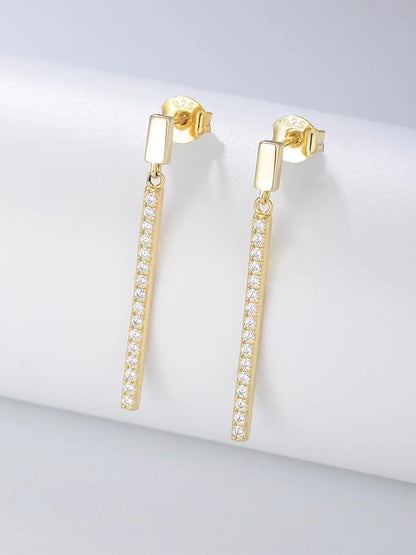 925 Sterling Silver Cubic Zirconia Drop Earrings