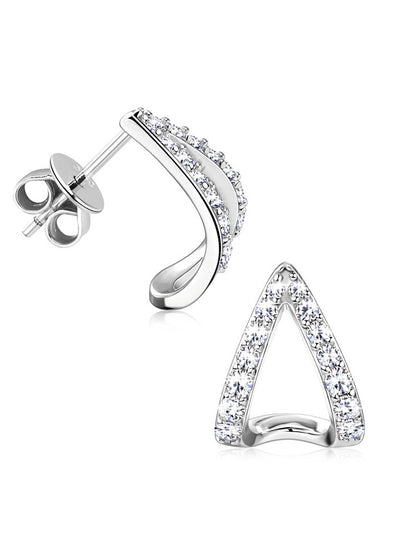 925 Sterling Silver Cubic Zirconia Earrings