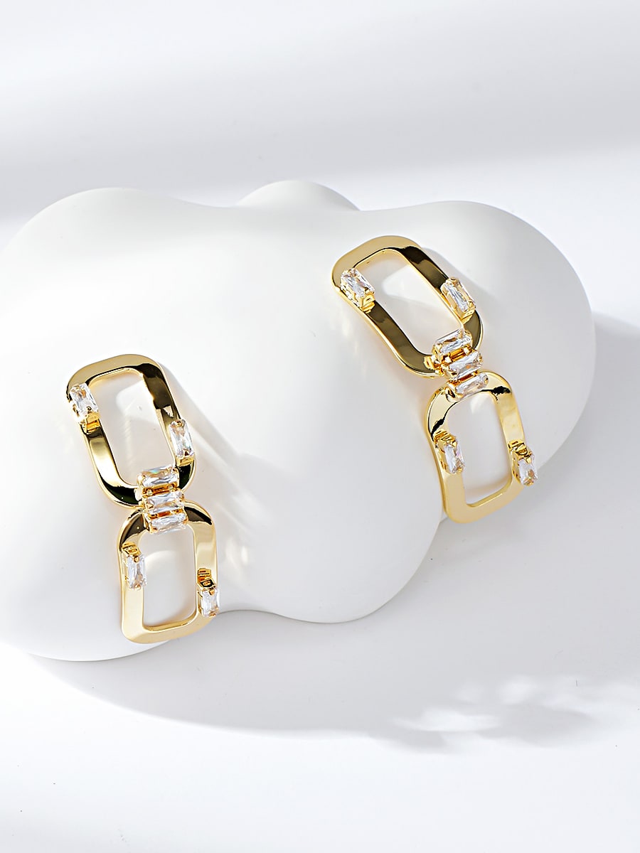 Gold Plated Cubic Zirconia Earrings