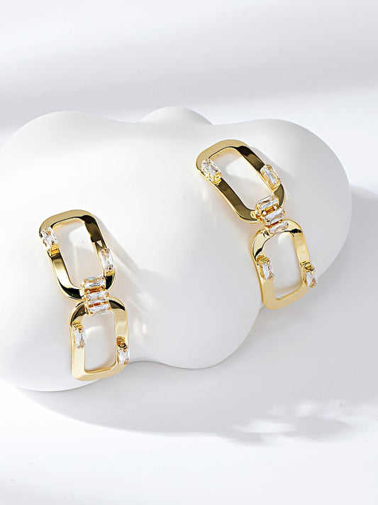 Gold Plated Cubic Zirconia Earrings