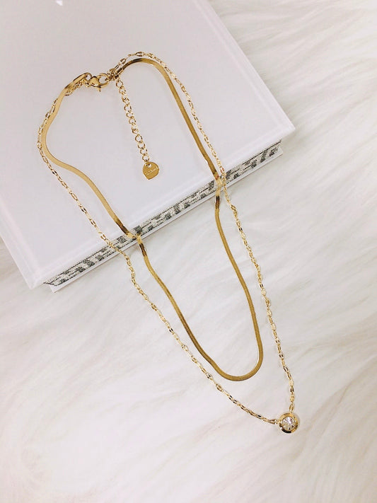 Gold Plated Multi Strand Necklace
