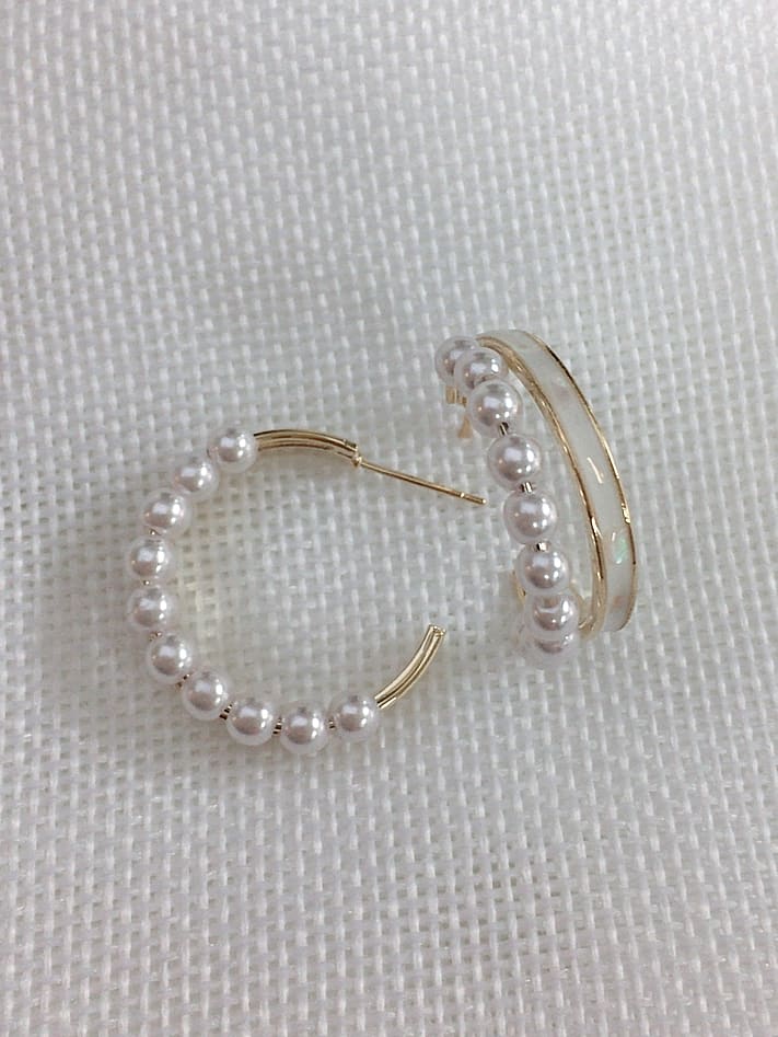 Pearl Hoop Earrings