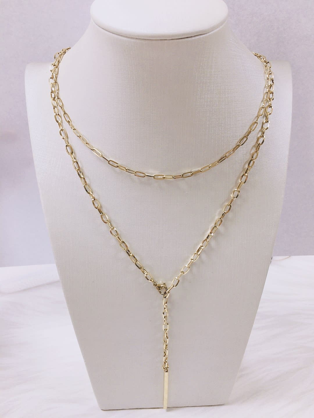 Gold Plated Multi Strand Necklace