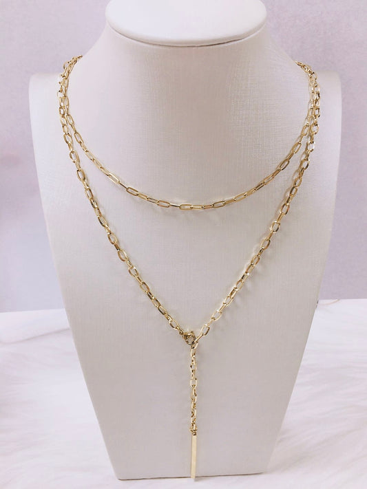 Gold Plated Multi Strand Necklace