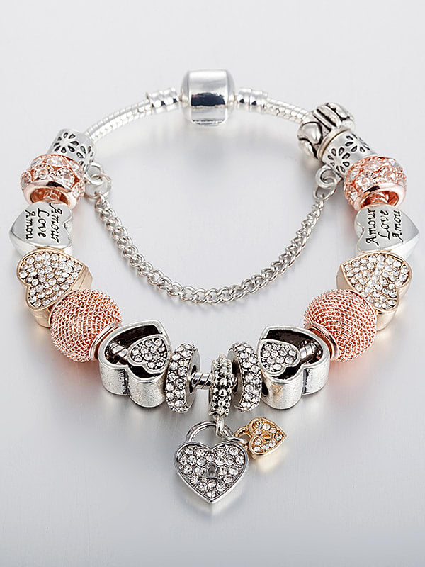 Rhinestone Charm Bracelet