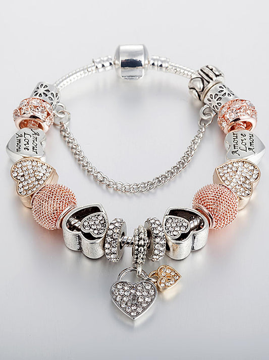 Rhinestone Charm Bracelet