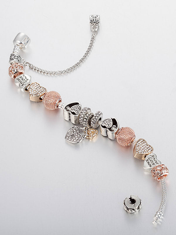 Rhinestone Charm Bracelet