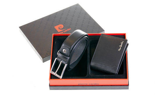 Pierre Cardin Men Wallet & Belt Set