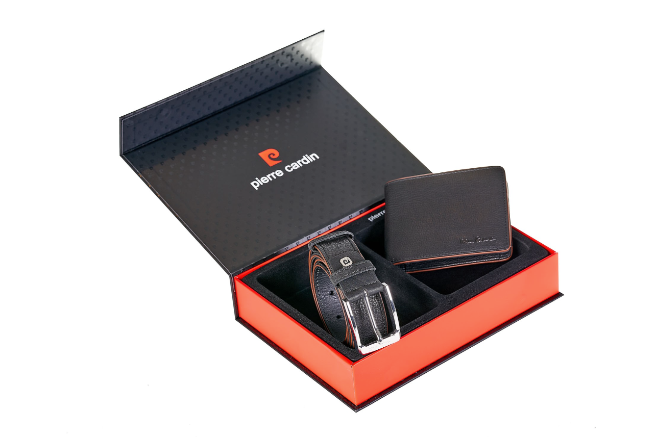 Pierre Cardin Men Wallet & Belt Set