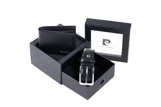 Pierre Cardin Men Wallet & Belt Set