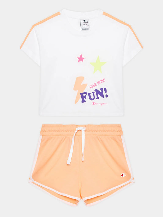 CHAMPION Girls Top and Shorts Set