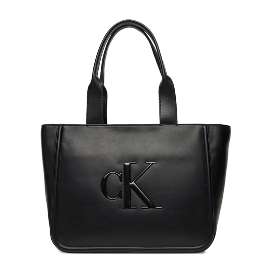 CALVIN KLEIN Embossed Monogram Logo Tote Bag