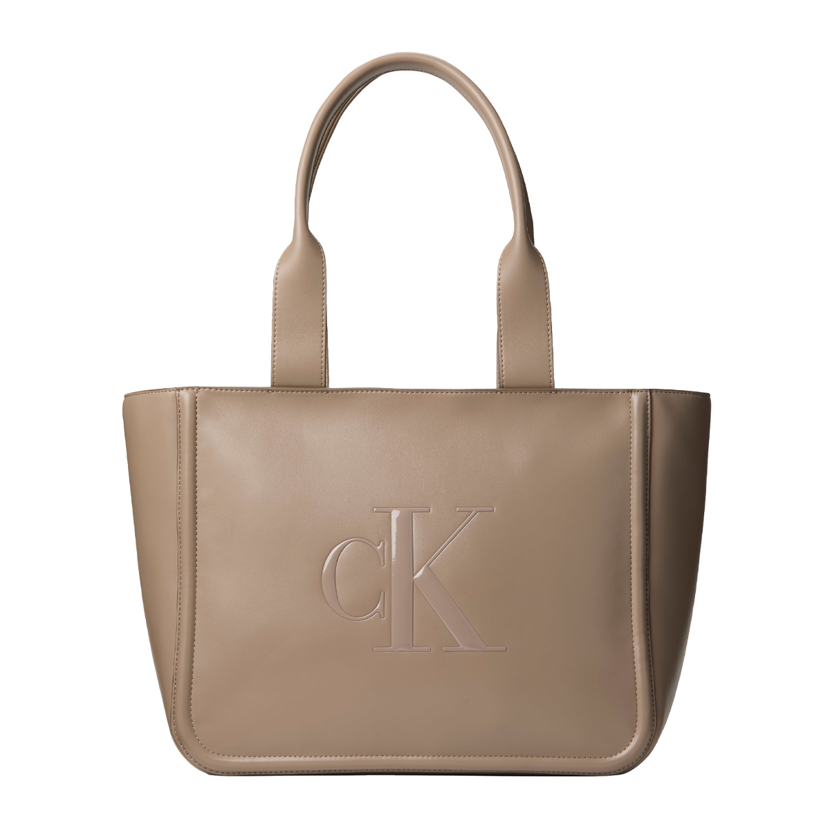 CALVIN KLEIN Embossed Monogram Logo Tote Bag