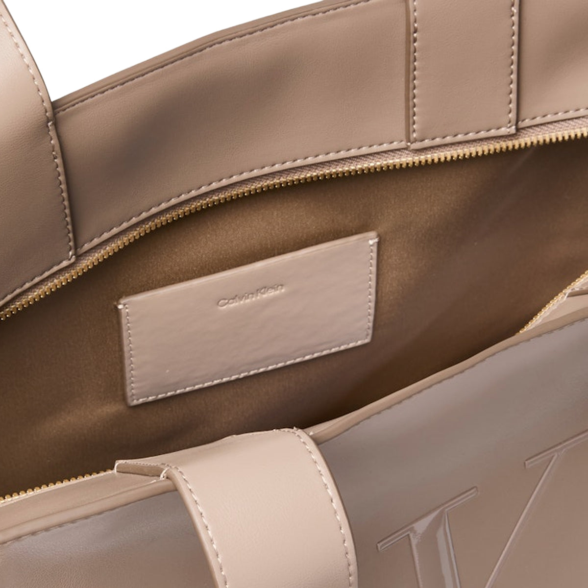 CALVIN KLEIN Embossed Monogram Logo Tote Bag