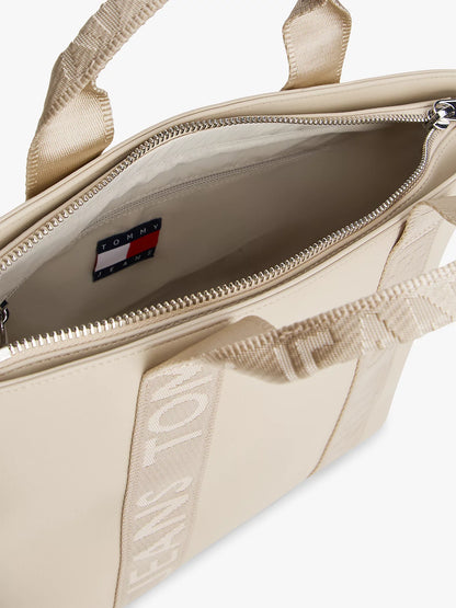 TOMMY JEANS Essential Repeat Logo Crossbody Tote Bag