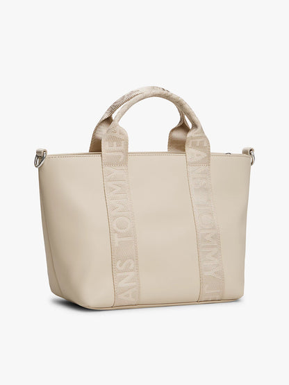 TOMMY JEANS Essential Repeat Logo Crossbody Tote Bag