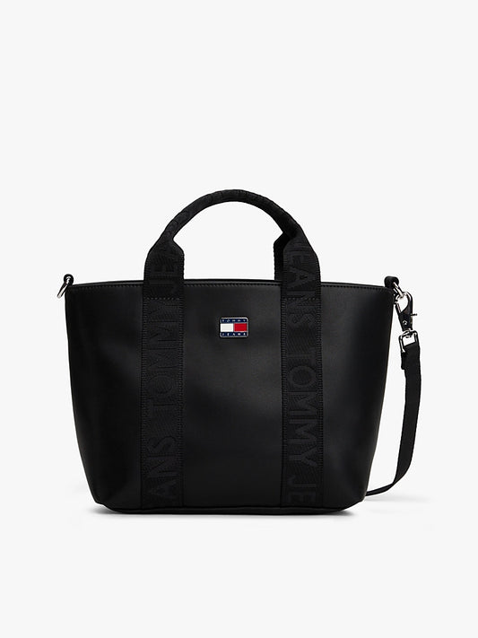 TOMMY JEANS Essential Repeat Logo Crossbody Tote Bag