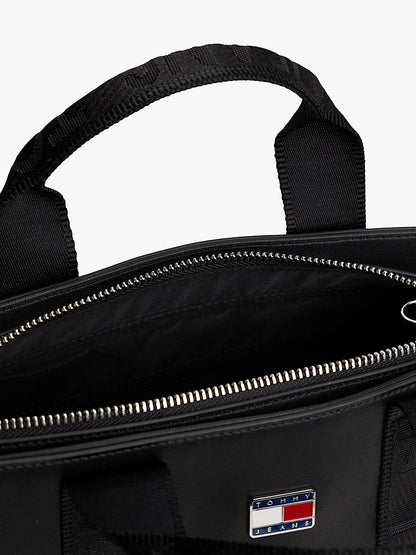 TOMMY JEANS Essential Repeat Logo Crossbody Tote Bag