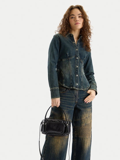 CALVIN KLEIN Women Pocket Shiny Nylon Small Bag