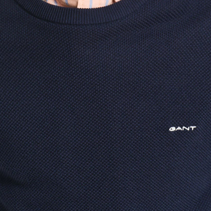 GANT Men Cotton Piqué Crew Neck Sweater