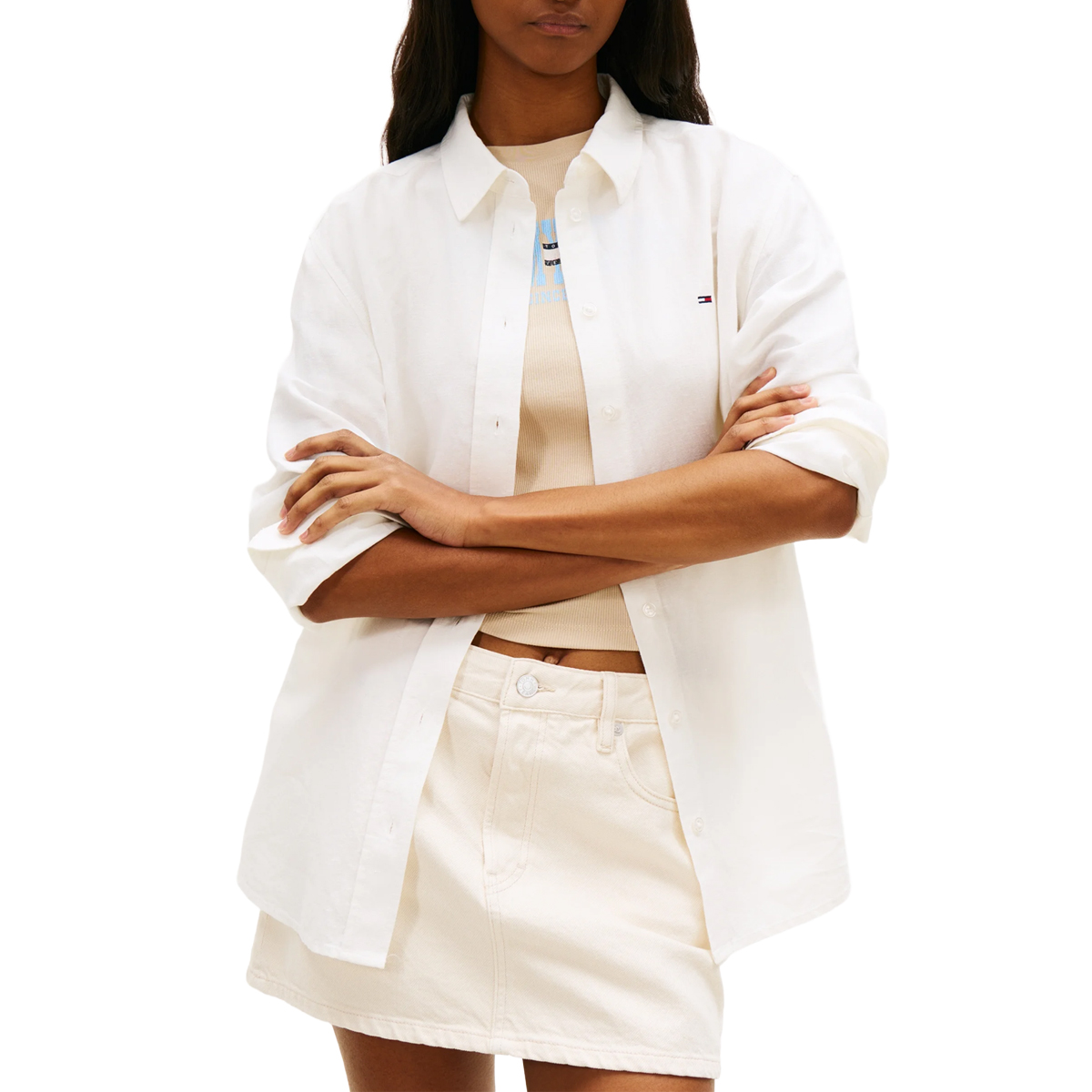 TOMMY JEANS Women Relaxed Linen Shirt