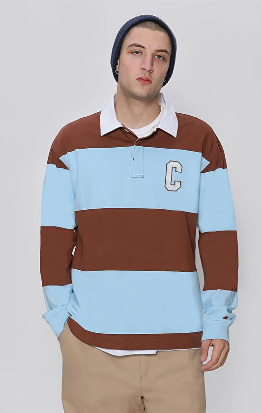 CHAMPION Men Long Sleeved Polo Shirt