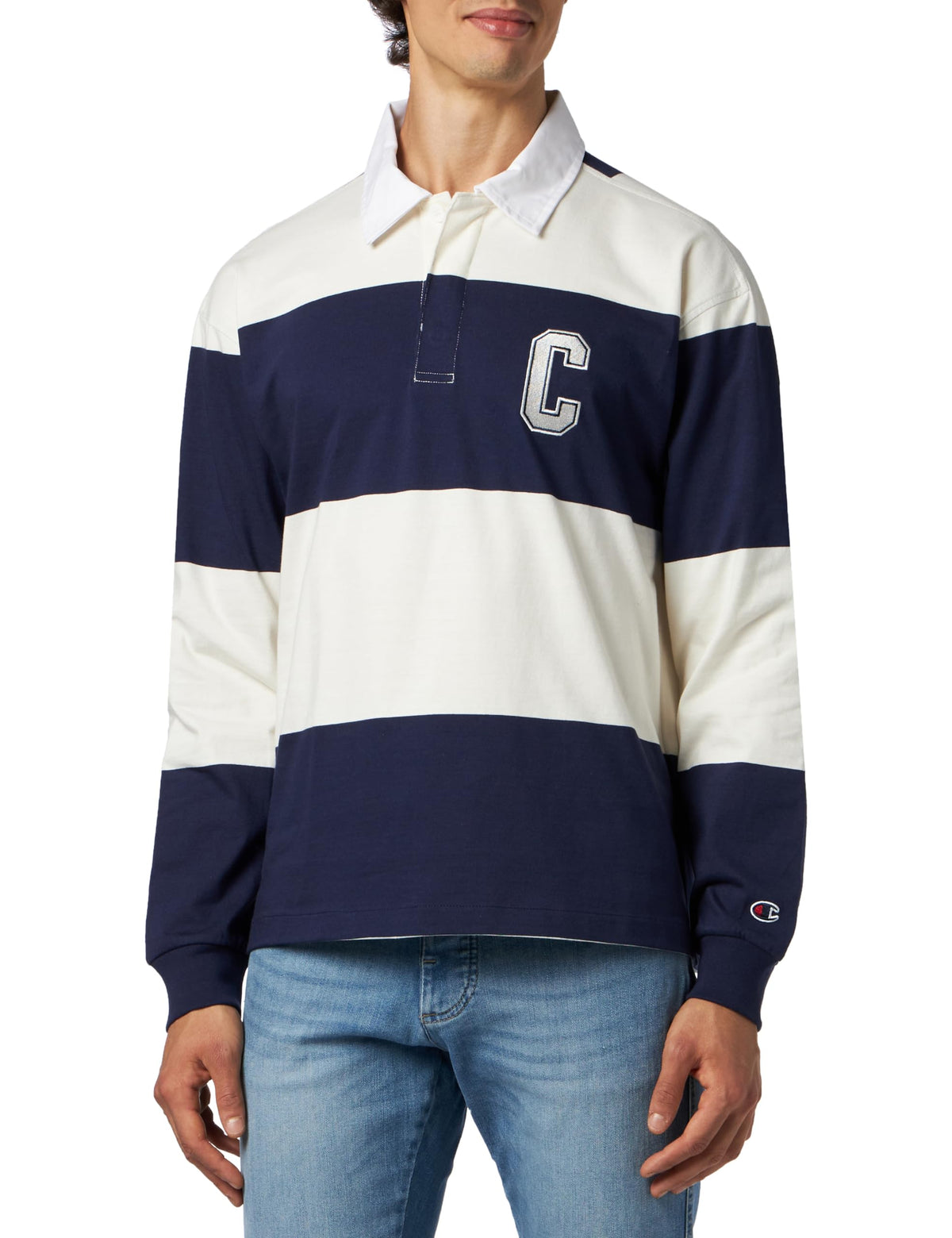 CHAMPION Men Long Sleeved Polo Shirt